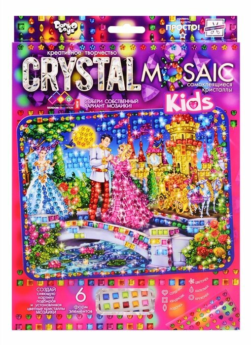 Crystal Mosaic Kids Золушка, набор для креативного творчества Данко-Тойс CRMk-01-06