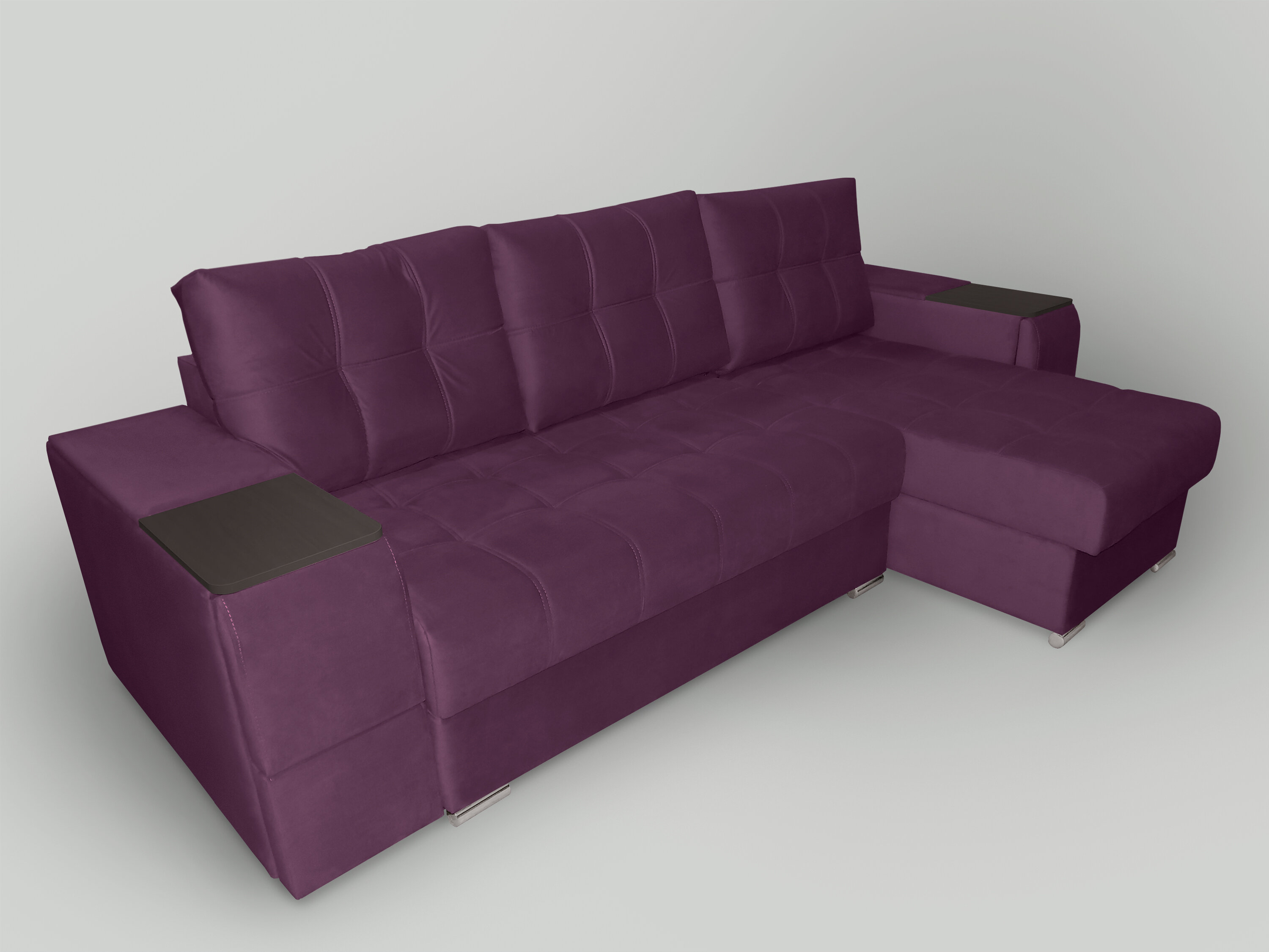 Угловой диван "Риф" Teddy 640 (накладки Венге) - фотография № 3