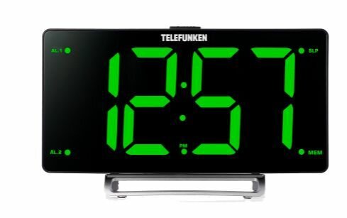 Радио и радиочасы TELEFUNKEN TF-1711U(черный с зеленым)