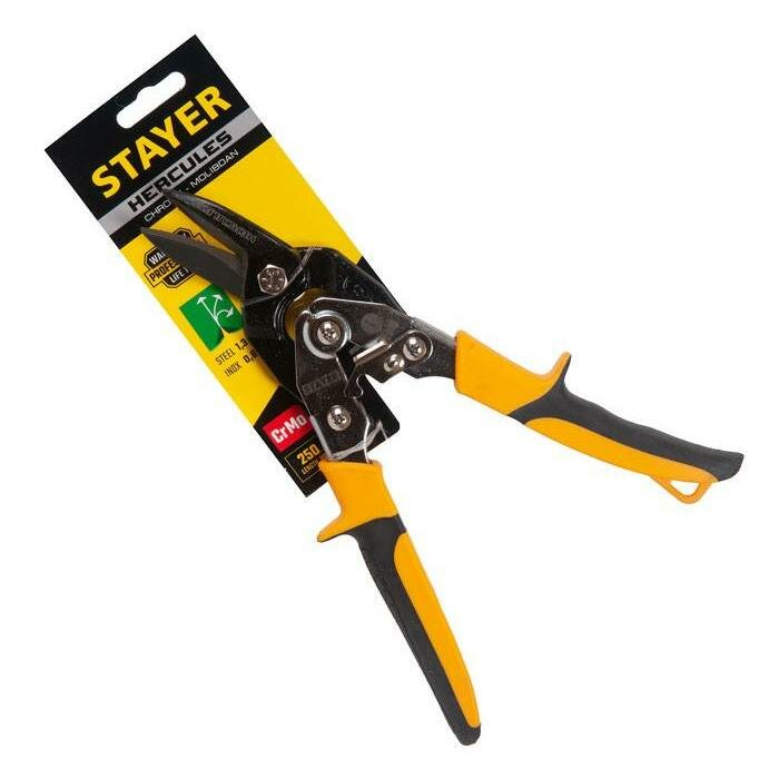 Усиленные ножницы по металлу правые двухрычажные Hercules Professional STAYER 250 мм (hand tools) 2321_z01