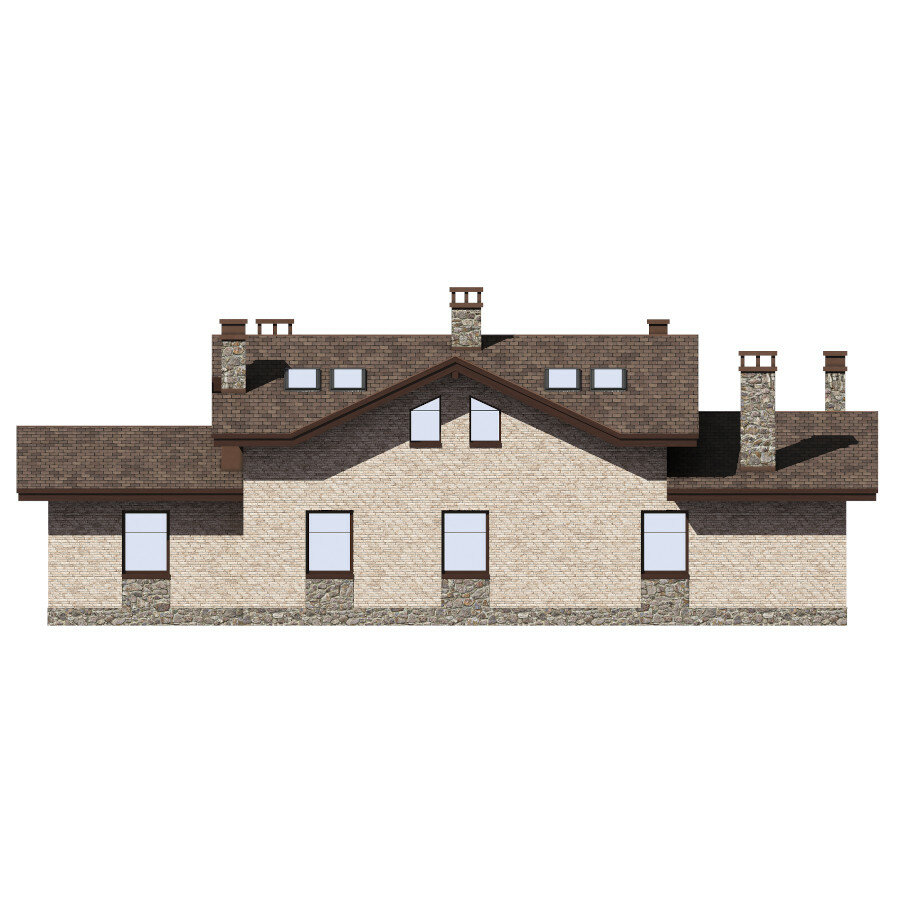 63-44-Catalog-Plans - Проект двухэтажного кирпичного дома с террасой - фотография № 6