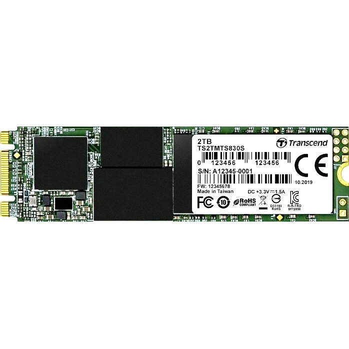 Transcend Твердотельный накопитель Transcend SSD 830S, 2048GB, M.2(22x80mm), SATA3, 3D TLC, R/W 560/520MB/s, IOPs 90 000/85 000, TBW 1120, DWPD 0.3 (5 лет)
