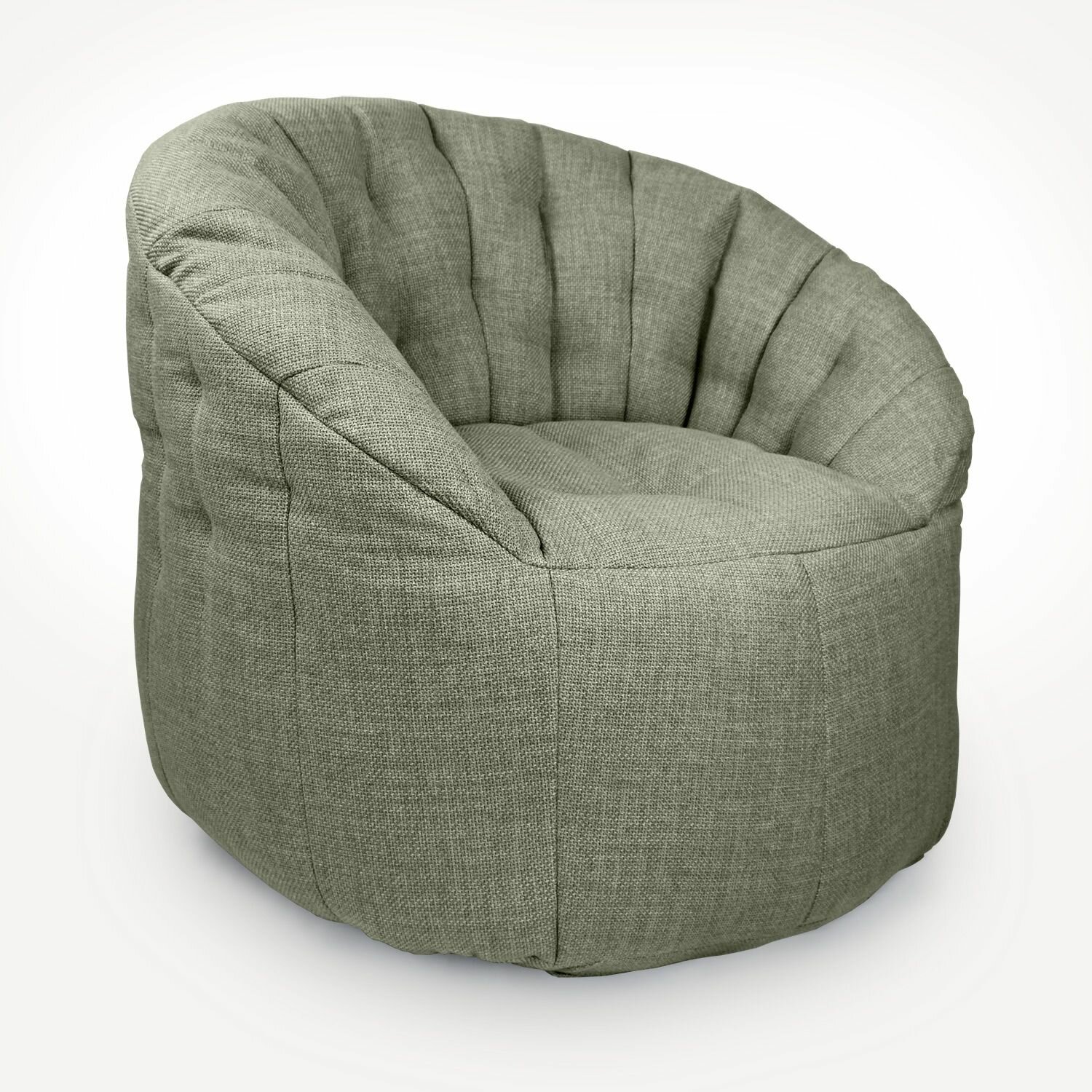 Современное дизайнерское кресло для отдыха aLounge - Butterfly Sofa - Lime Citrus (рогожка, серо-зеленый) - фотография № 2
