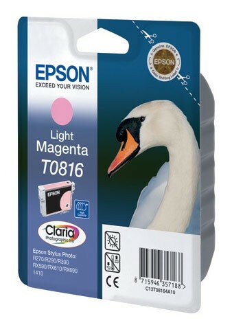 Картридж струйный Epson T0816 C13T11164A10 светло-пурпурный (11.1мл) для Epson R270/290/RX590