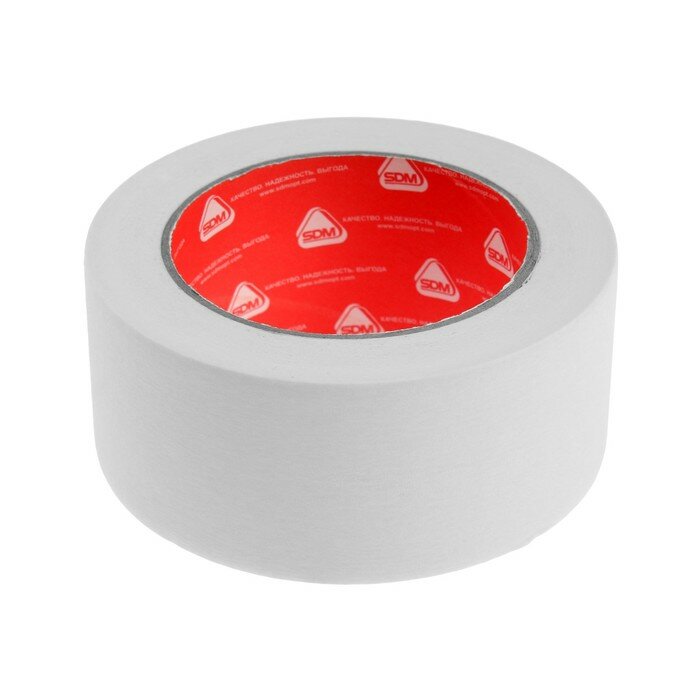 фото Лента малярная SDM, самоклеящаяся, бумажная основа, ГОСТ, 50 мм х 50 м для дома