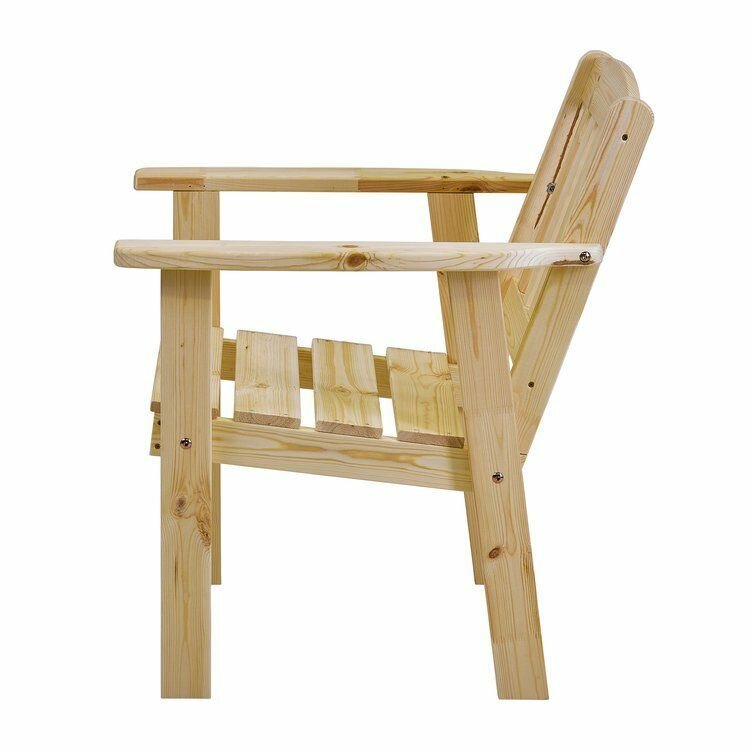 Кресло деревянное, комплект из 2-х шт., 68*70*84 см., Кресло садовое, из сосны, мебель для бани и сауны - фотография № 11
