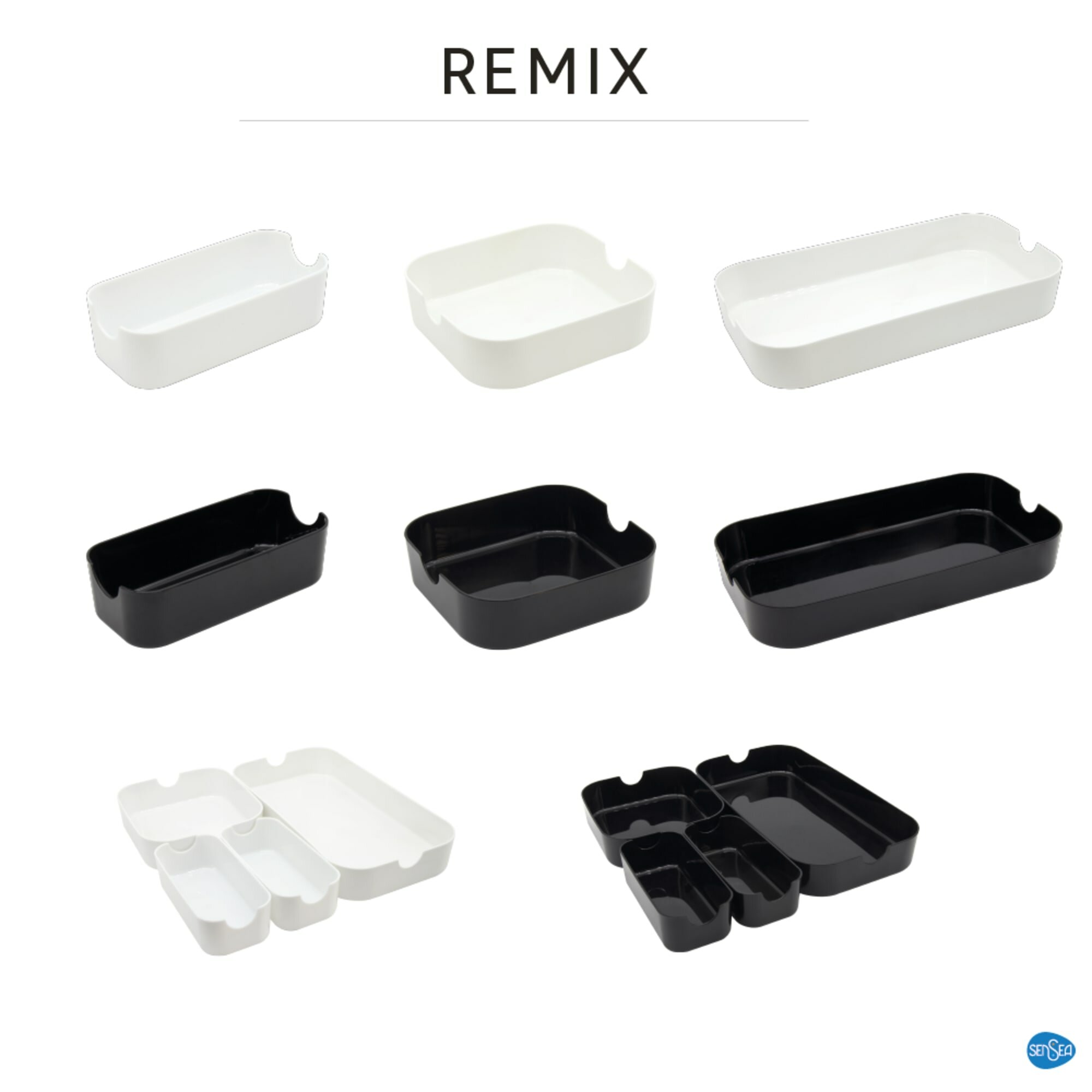 Короб для выдвижного ящика прямоугольный Sensea Remix M цвет черный 15.1x4.7x16.1 см - фотография № 7
