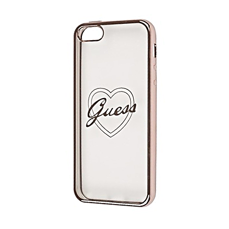 Накладка Guess Signature Heart Hard TPU для iPhone 5 / 5s / SE - Rose Gold