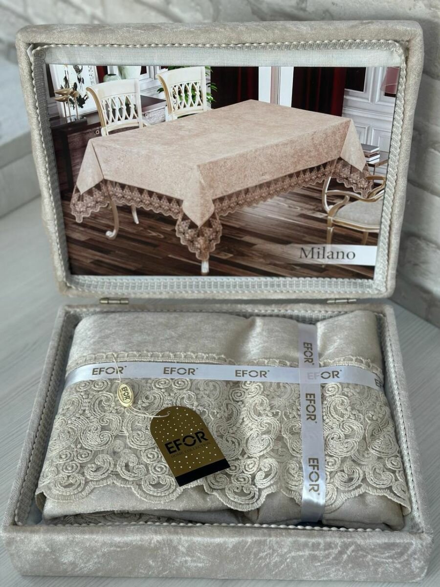 фото EFOR Скатерть Milano цвет: капучино (160х220 см)
