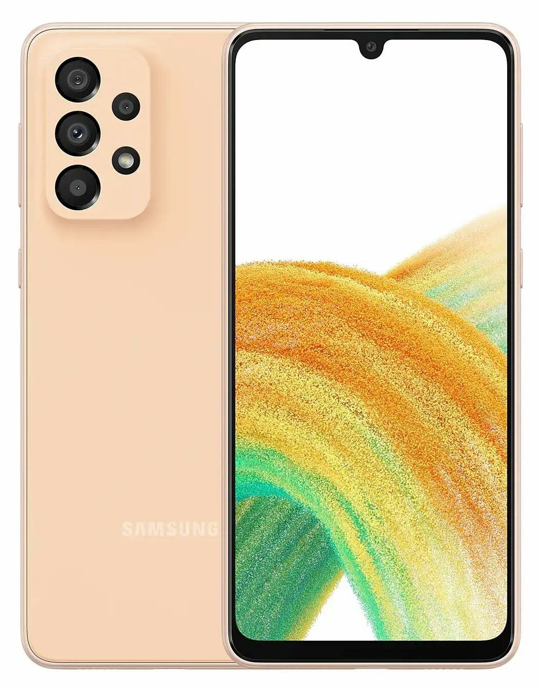 Смартфон Samsung Galaxy A33 128Gb/6Gb, оранжевый