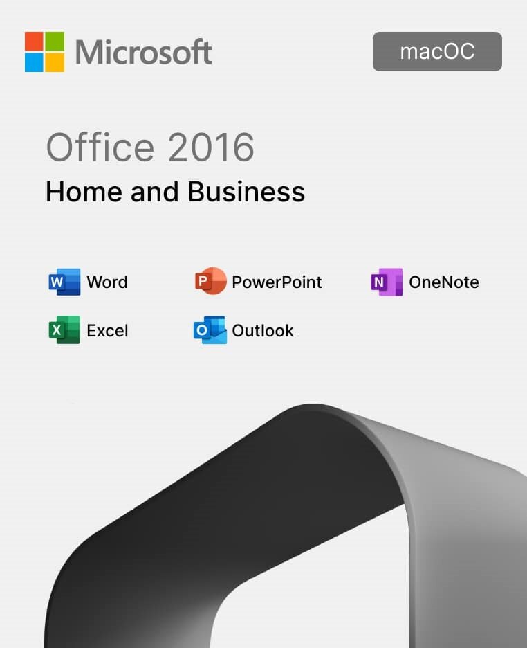 Microsoft Office 2016 Home and Business для MacOS (Привязка к учетной записи Бессрочная лицензия для 1 устройства)