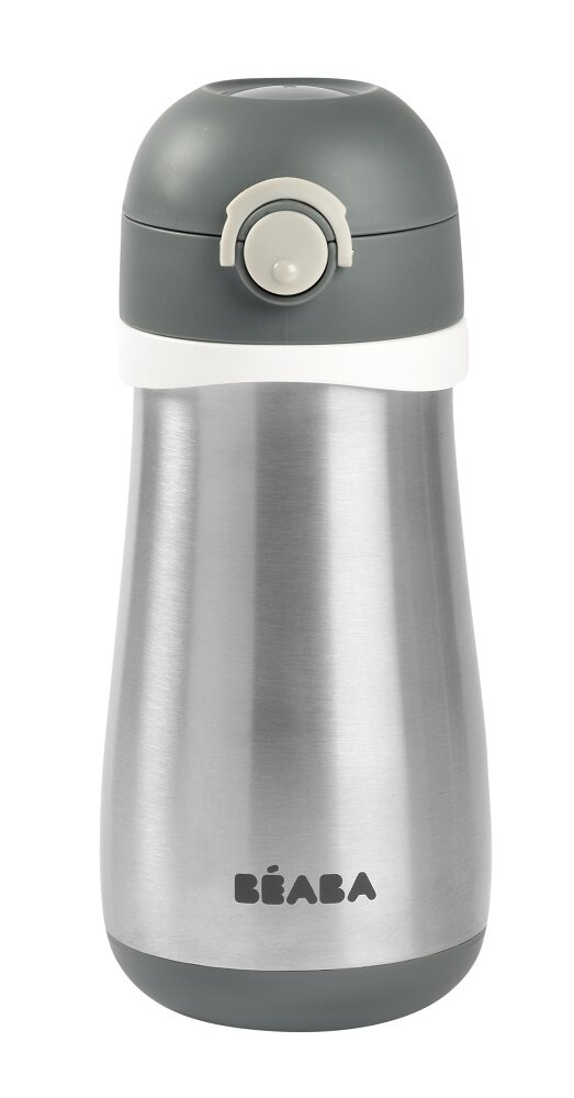   Beaba GOURDE INOX + ANSE 350ML MGREY 913540