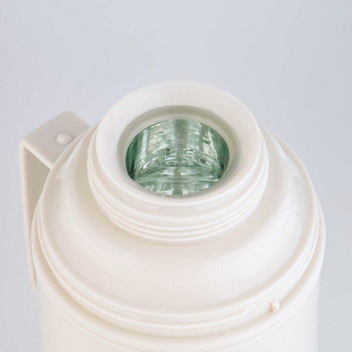 Термос со стеклянной колбой 1 л, сохраняет тепло 12 ч, с кружкой, микс - фотография № 4