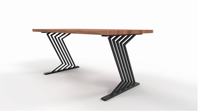 Обеденный прямоугольный универсальный стол в стиле Лофт Модель 64 - фотография № 2
