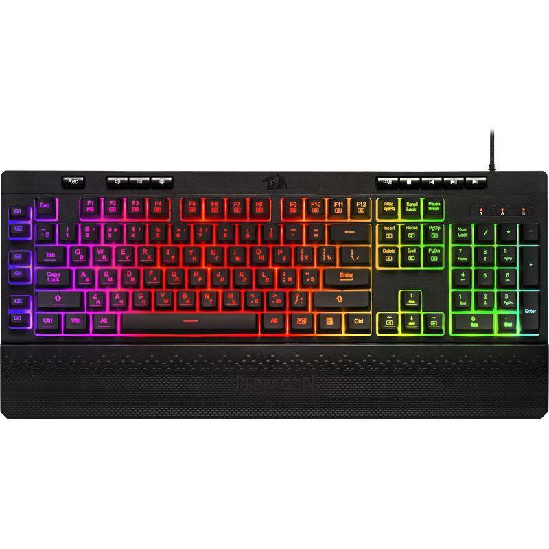 Клавиатура Redragon Shiva RU,RGB, 26 anti-ghost keys, игровая, проводная