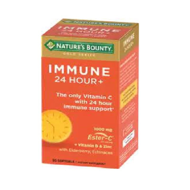 Nature&#x27; s Bounty Immune 24 Hour+ 500 mg 50 Softgels