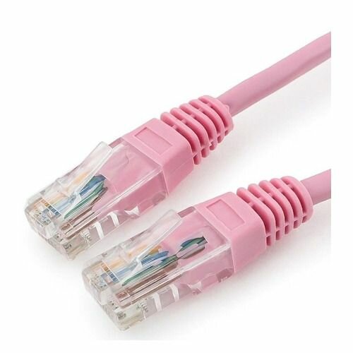 Патч-корд PREMIER PP12-5M/RO литой (molded), UTP, cat.5E, 5м, 4 пары, 26AWG, алюминий омедненный, розовый