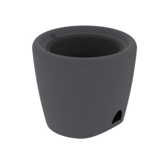 фото Кашпо для цветов Альт-Пласт Дивный сад с прикорневым поливом пластик графит 4л