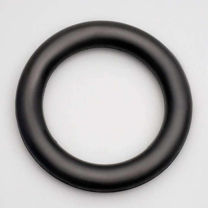 Игрушка "Цельнорезиновое кольцо", большое, чёрное, 16 см - фотография № 2