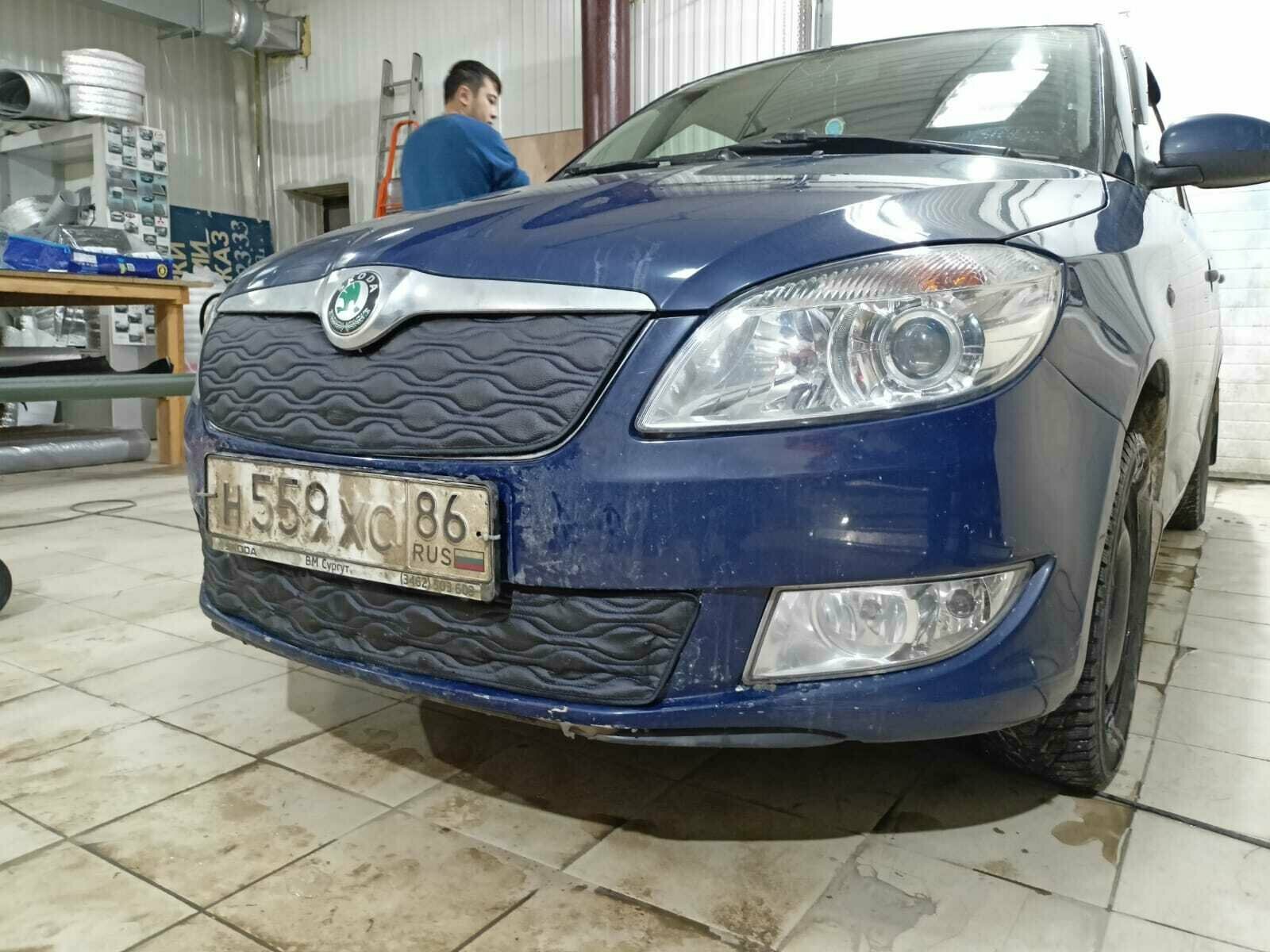 Утеплитель радиатора зимний особопрочный для Skoda Fabia (Шкода Фабия) 2014 – 2018 III