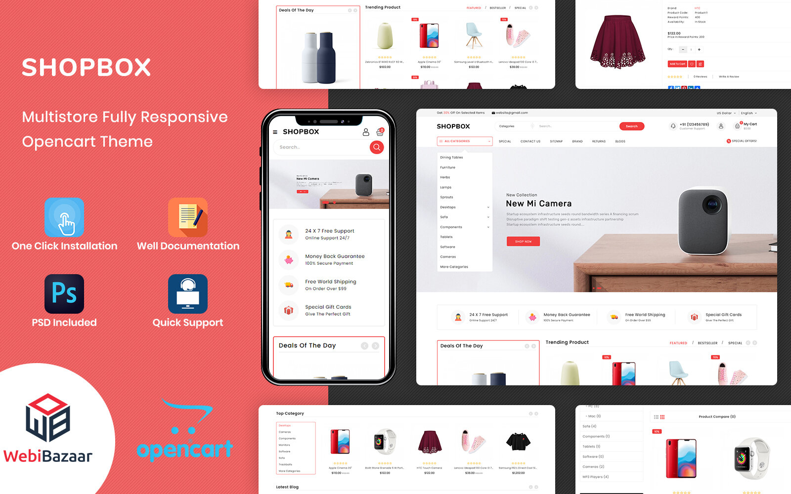 Шаблон OpenCart Shopbox - Minimal OpenCart 3 Template Шаблон OpenCart