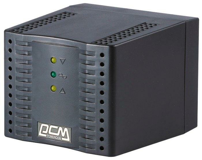 Стабилизатор напряжения POWERCOM TCA-3000 1500Вт 3000ВА, черный