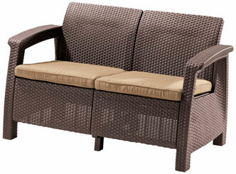 Keter, Россия Комплект мебели Corfu Russia Love Seat (2х мест.диван), коричневый