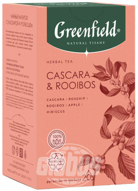 Чай травяной Greenfield Cascara & Rooibos, 20x1,8 г - фотография № 1