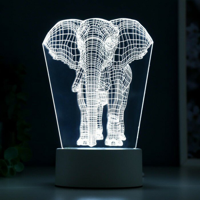 RISALUX Светильник "Слон" LED белый от сети 9,5х12,5х19см - фотография № 5