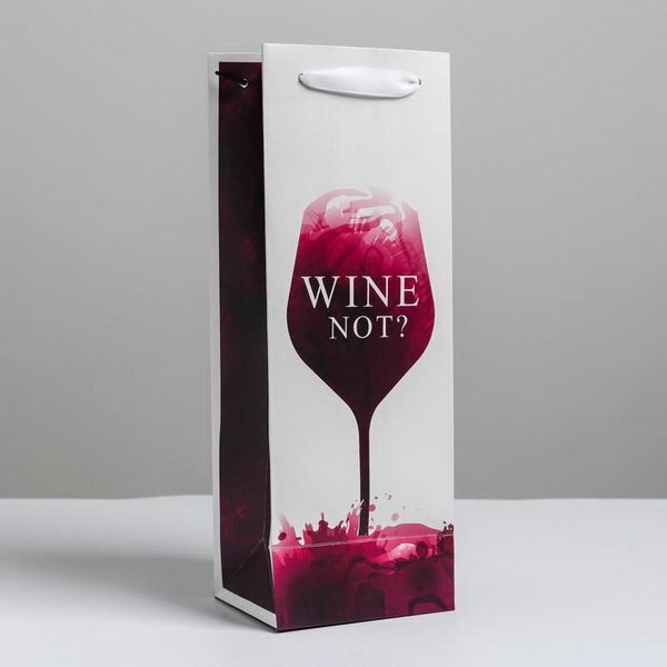 Пакет ламинированный под бутылку Wine not 13 x 35 x 10 см