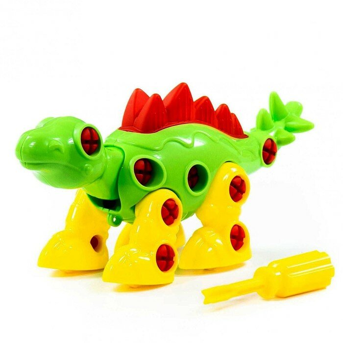 Полесье Конструктор винтовой динозавр «Стегозавр», 30 деталей