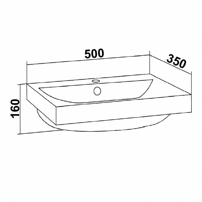 Умывальник мебельный Cersanit Moduo Slim 50 (00-00001107) - фотография № 2