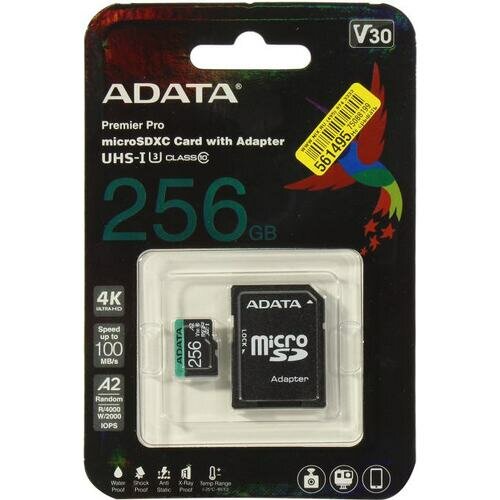 SD карта Adata Turbo AUSDX256GUI3V30SA2-RA1