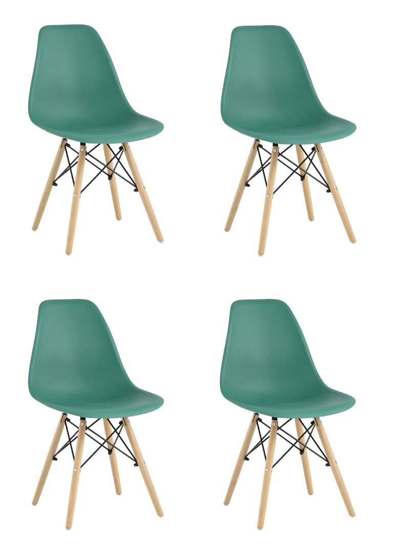 Стул Stool Group Стул Eames Style DSW серо-зеленый x4 арт. УТ000035180