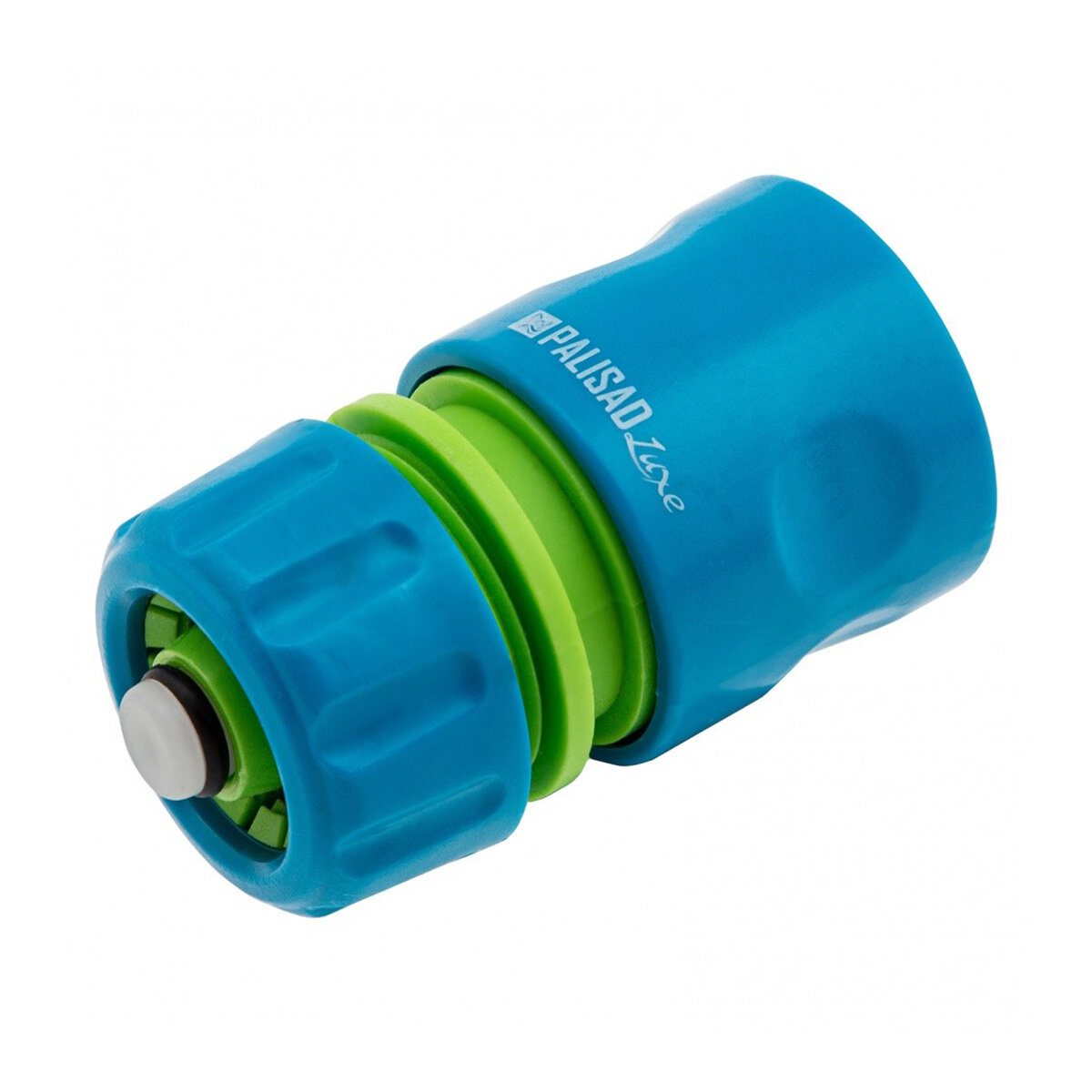 фото Соединитель для шлангов с аквастопом Palisad Luxe, быстросъемный, 1/2"