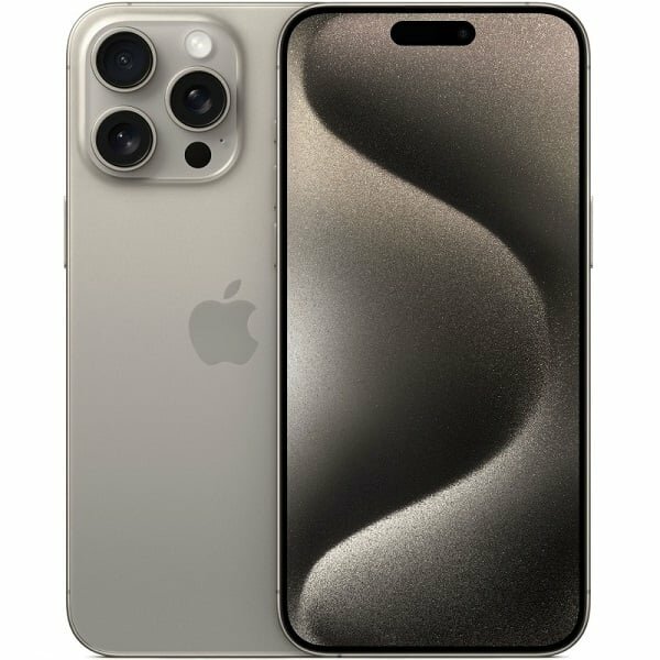 Мобильные телефоны Apple Смартфон Apple iPhone 15 Pro Max 256GB Dual: nano SIM + eSim natural titanium (титан)