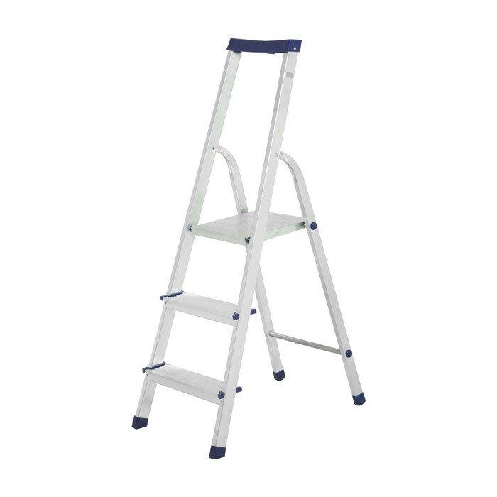 фото Стремянка тундра, алюминиевая, с органайзером, 3 ступени, 600 мм