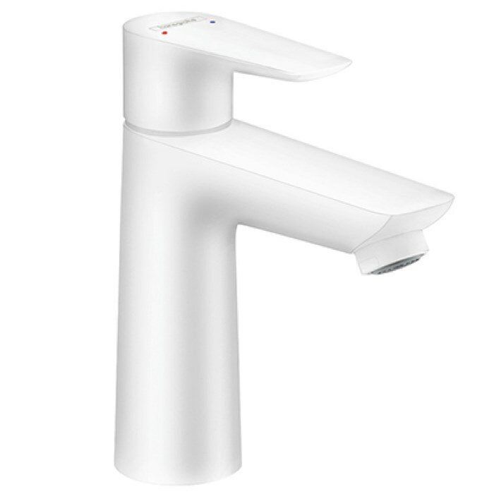 Смеситель для раковины HANSGROHE 71710700 Talis E 110, на 1 отв, с донным клапаном, излив 112мм, цвет: белый матовый