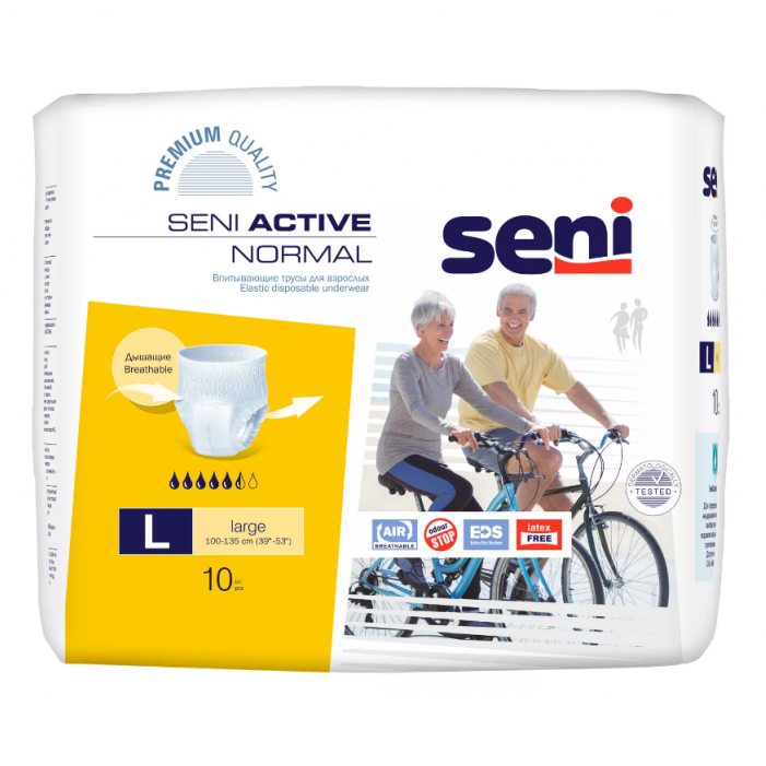 Seni Active Normal подгузники-трусы р.L №10 (5,5 капель)