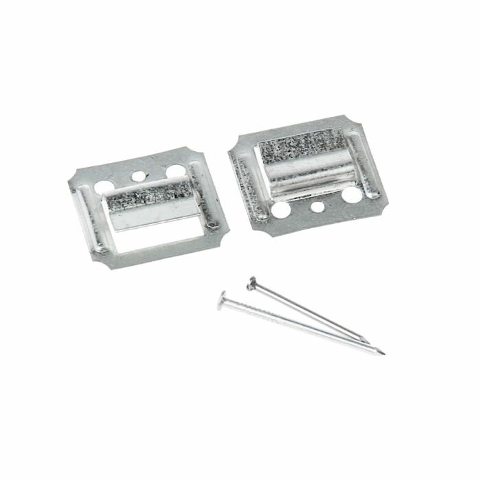 фото Кляймер ЛОМ, №2, оцинкованный, с гвоздями, 100 шт