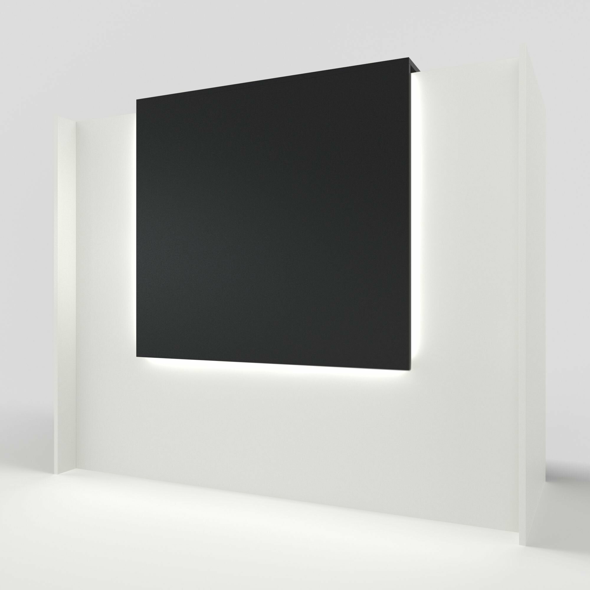 Ресепшн белый Квадрат чёрный 1000х1200х600 / Подсветка RGB - фотография № 3