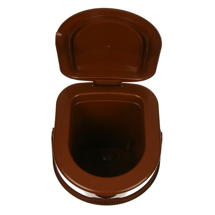 Ведро-туалет, h = 39 см, 17 л, съёмный стульчак, коричневое - фотография № 5