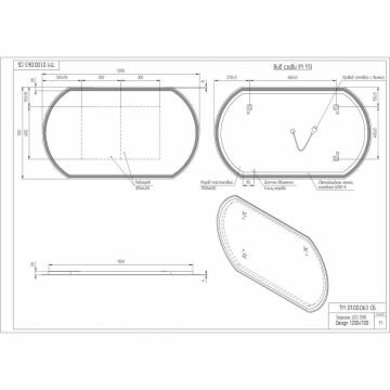 Зеркало Cersanit LED 090 Design 120x70 с подсветкой с антизапотеванием овальное (KN-LU-LED090*120-d-Os) - фотография № 3