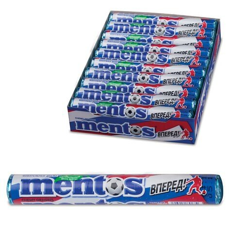 Жевательное драже MENTOS (Ментос) "Мята", 37 г, 3340