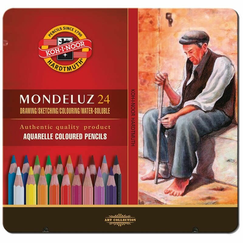 Акварельные карандаши Koh-I-Noor Mondeluz 24 цвета - фото №1