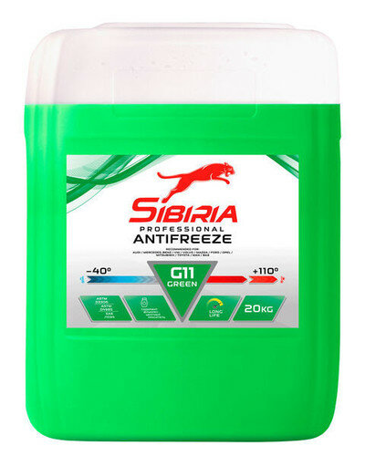 Антифриз SIBIRIA ОЖ G11 green -40 20кг (963891)