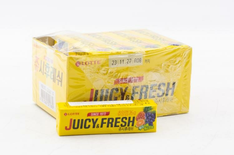 Жевательная резинка Lotte Juicy Fresh 26 гр Упаковка 15 шт