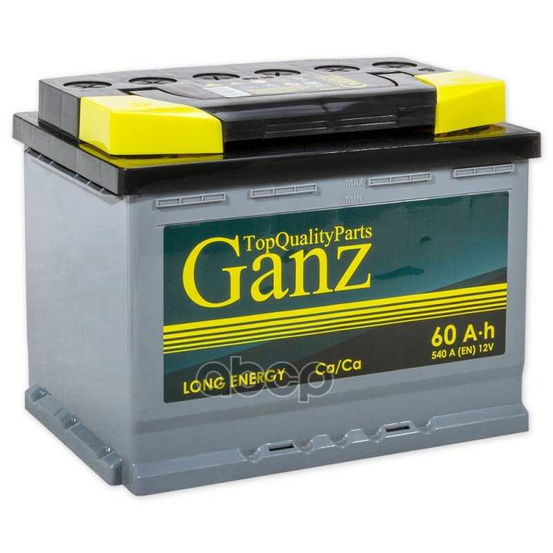 Аккумулятор Ganz 60 А/Ч Прямая L+ 242X175x190 En540 А GANZ арт. GA601