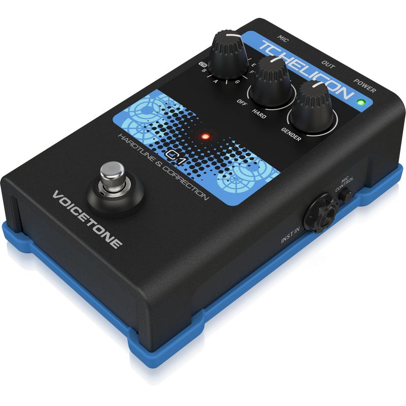 TC HELICON VoiceTone C1 напольная вокальная педаль эффекта коррекции тона преамп студийного качества фантомное питание USB порт балансные вход и вы