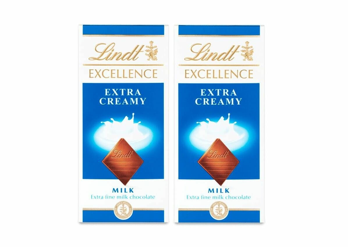 Шоколад Lindt Excellence Milk Extra Creamy Молочный 2шт х 100 гр (Франция) - фотография № 1